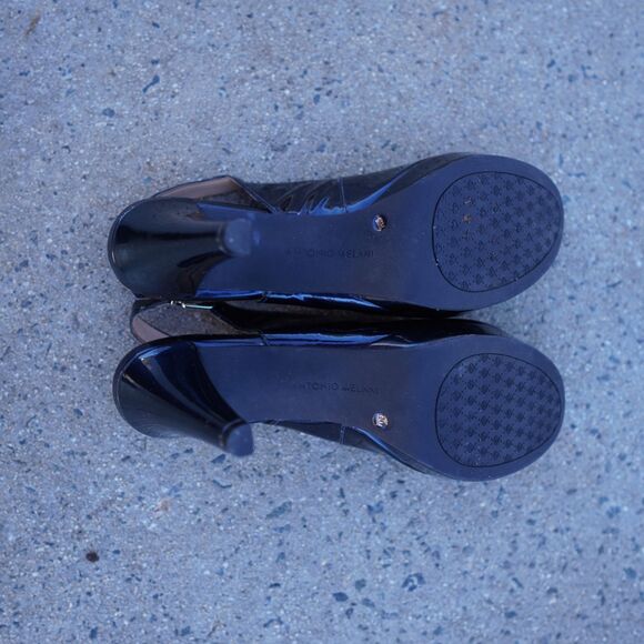 Antonio Melani Haleen Navy Patent Peep Toe Slingback Platform Heels 9.5 - Picture 6 of 9